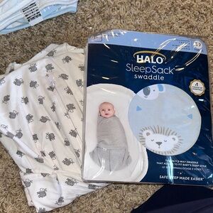 Halo SleepSack Swaddle with Gray Animal Design